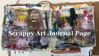 ART JOURNAL PAGE - SCRAPPY JOURNAL #mixedmedia #artjournaling