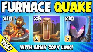 10 x Furnaces + 8 x EQ = UNSTOPPABLE!!! Best TH17 Attack Strategy (Clash of Clans)