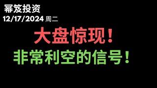 第1354期「幂笈投资」12/17/2024 比道指九连跌更可怕的信号！｜ 大盘出现非常不利多的信号！｜ moomoo