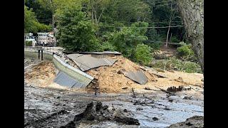 Devastation at Mill Pond - Stony Brook - following night of thunder, lightening, and torrential rain