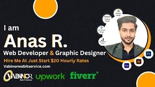 Hire Anas - Website Developer & Graphic Designer in  $20 Hourly Rate via Upwork, Fiverr & Vabinor