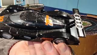 Track test of Slot.it Audi R8C gloss black slot car