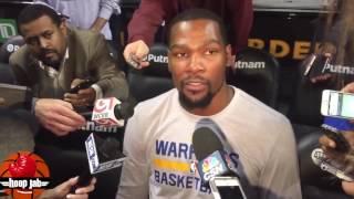 Kevin Durant Gets Annoyed With Boston Celtics Questions. HoopJab NBA