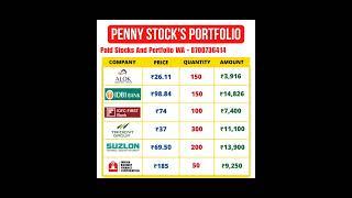 Best Penny Stocks Portfolio  | Best stocks for long term investment #stockmarket