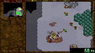 Warcraft II:Tides of Darkness Orc 01: Zul'dare Speedrun 1:34