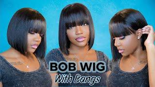 Pop On and Go BOB Wig with Bangs️ FT YASGRL Hair