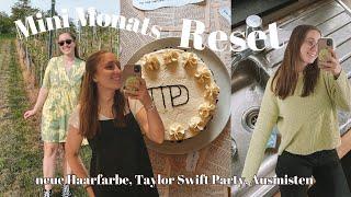 Mini Monats Reset, Ausmisten, TTPD, Taylor Swift Party & Haare selbst tönen| Amynatalie