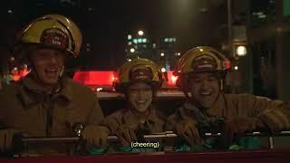 firehouse dog (2007) - dewey jumps off the balcony