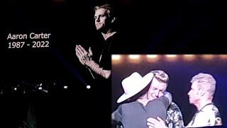 Nick Carter IN TEARS as Backstreet Boys Honor Aaron Carter