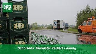 Schortens: Bierlaster verliert Ladung | Wilhelmshavener Zeitung | Wilhelmshavener Zeitung