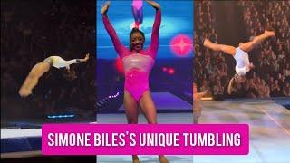 Simone Biles performs unique tumbling at Gold Over America Tour - Sept/October 2024