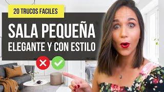  Mejores trucos para SALAS PEQUEÑAS  20 Tips para decorar una SALA pequeña.