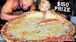 $150 PRIZE 16LB PIZZA CHALLENGE ft. Mada in Long Beach, CA!! #RainaisCrazy