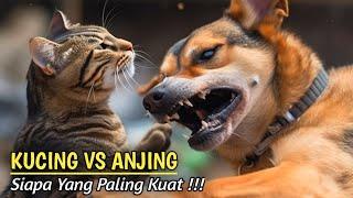 Induk Kucing Melawan Anjing Demi Melindungi Anaknya