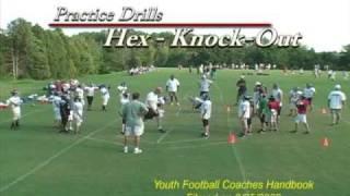 GREAT DRILL VIDEO - Hex Drive Blocking Knock Out Drill - Youth Football Coaches Handbook