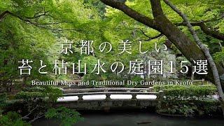 京都の美しい苔と枯山水の庭園 15選：Beautiful Moss and Traditional Dry gardens in Kyoto