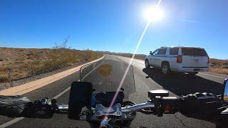 Smashin on desert backroads turns into COPS VS. BIKE CHASE!!!