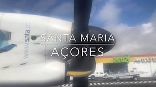 Engine Start, Taxi and Takeoff - Dash 8 in Santa Maria - Açores