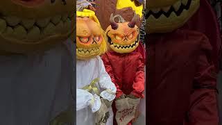 3 ft. Animated Interactive Devil Pumpkin Twins (Home Depot Halloween 2023 Decor)