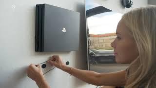 Display or hide PlayStation 4 Pro (PS4 Pro) on the wall in the Wall Mounts by FLOATING GRIP®