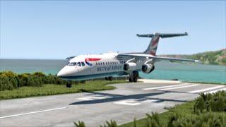 The AVRO RJ Jet Lands HARD