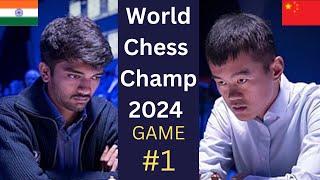 World Chess Championship 2024 Game 1 || Ding Liren vs  Gukesh Dommaraju