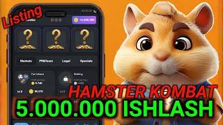 HAMSTER KOMBATDA - BUGUNGI 5.000.000 COMBONI OLSIH | hamster kombat narxi Hamster kombat Daily Combo