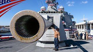 BIG GUN in Action: The Power of the Mk 45 5-Inch Naval Gun!