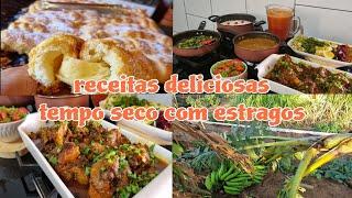 Pão de batata/enroladinho de queijo/ rabada deliciosa pro almoço/tempo de seca/ ventos fez estragos