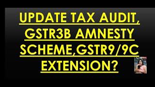 UPDATE ON EXTENSION OF GSTR3B AMNESTY SCHEME, TAX AUDIT, GSTR9/9C