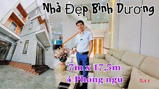 Nhà Đẹp Bình Dương. Mẫu Nhà 7m Ngang 3 Tầng Siêu Rộng Tại Phường Phú Hòa / Thủ Dầu Một, Bình Dương