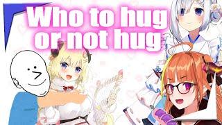 【Hololive/Eng Sub】Who to Hug or Not Hug Meme(Coco and Kanata)【Clip by Original Meme Creator】