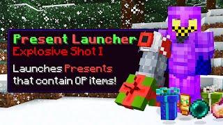 The Present Launcher is OP in Minecraft Hunger Games...