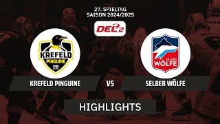 DEL2: Krefeld Pinguine vs. Selber Wölfe I Highlights - 27. Spieltag | SDTV Eishockey