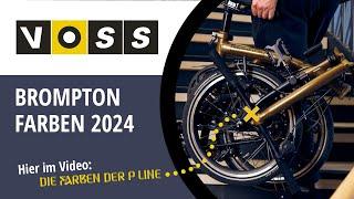 Die Farben der Brompton P Line 2024: Lunar Ice, Bronze Sky und Bolt Blue... (Deutsch)