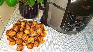 Chicken meatballs at Ninja Foodi or Fryer #chichen #meatbals #ninjafoodi #fryer #love