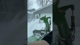 Normand Hybrid 82 Driveway Snow Removal On John Deere 4052r!