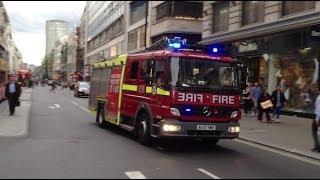 London Fire Brigade (LOTS OF BULLHORN) A242 A241 Soho on a shout