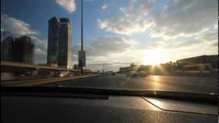 Drive on Sheikh Zayed Road, Dubai, Novemver 2012 HD