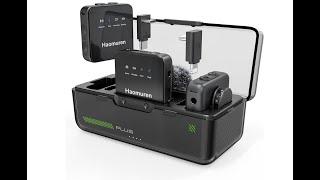 Haomuren Wireless Noise Free Lavaliere Microphone for iPhone, Android, DSLR Camera, 656ft Range