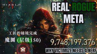 The REAL Rogue META - Solo Pit 150 Pen Shot! Diablo 4 Season 4