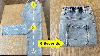 How to Fold Jeans (travel, space-saving)