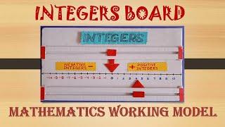 Maths Working Model | Integer Board For Students | Maths TLM For Students | Maths School Project