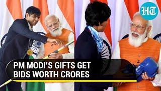 PM Modi auctions gifts: Javelin, boxing gloves from Olympians Neeraj, Lovlina get highest bids