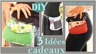 3 idées cadeaux: les pochettes à porter à la ceinture , patron offert by Nathalie couture easy