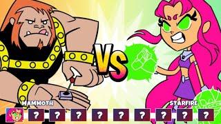 Teen Titans Go Jump Jousts 2 Mammoth vs Starfire Who’s better fighter | Cartoon Network Games
