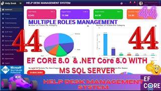 EP 44 Help Desk Management System EF Core NET Core ll .NET 8.0 Tickets, Users, Roles Management,