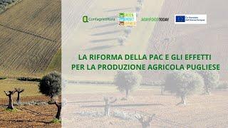 Webinar "La riforma della PAC e gli effetti per la produzione agricola pugliese"