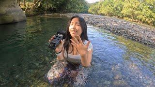 ASMR in the River (wet, water sounds + more)