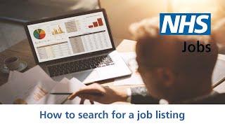 Employer - NHS Jobs - How to search for a job listing - Video - May 21